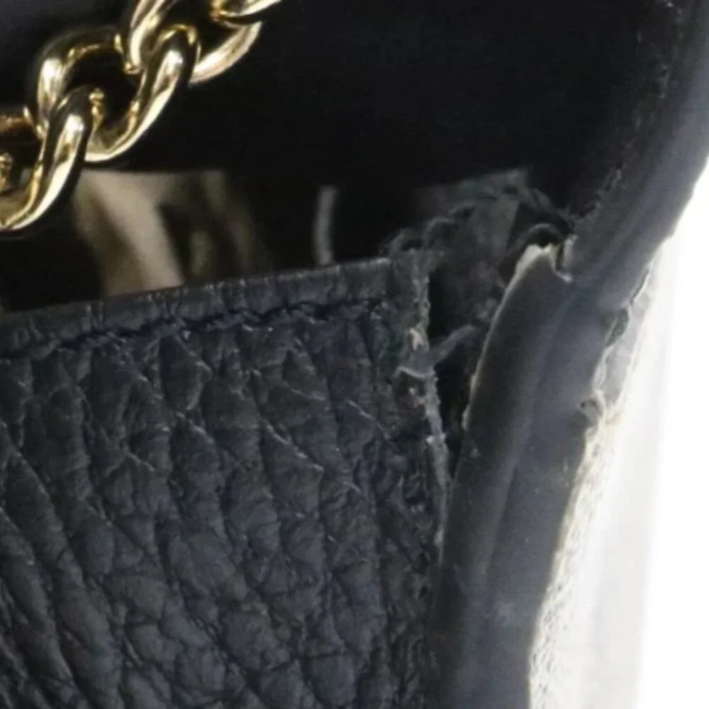 Gucci GG Marmont Bi Color Wallet on Chain Ebony Black Beige - Picture 12 of 15